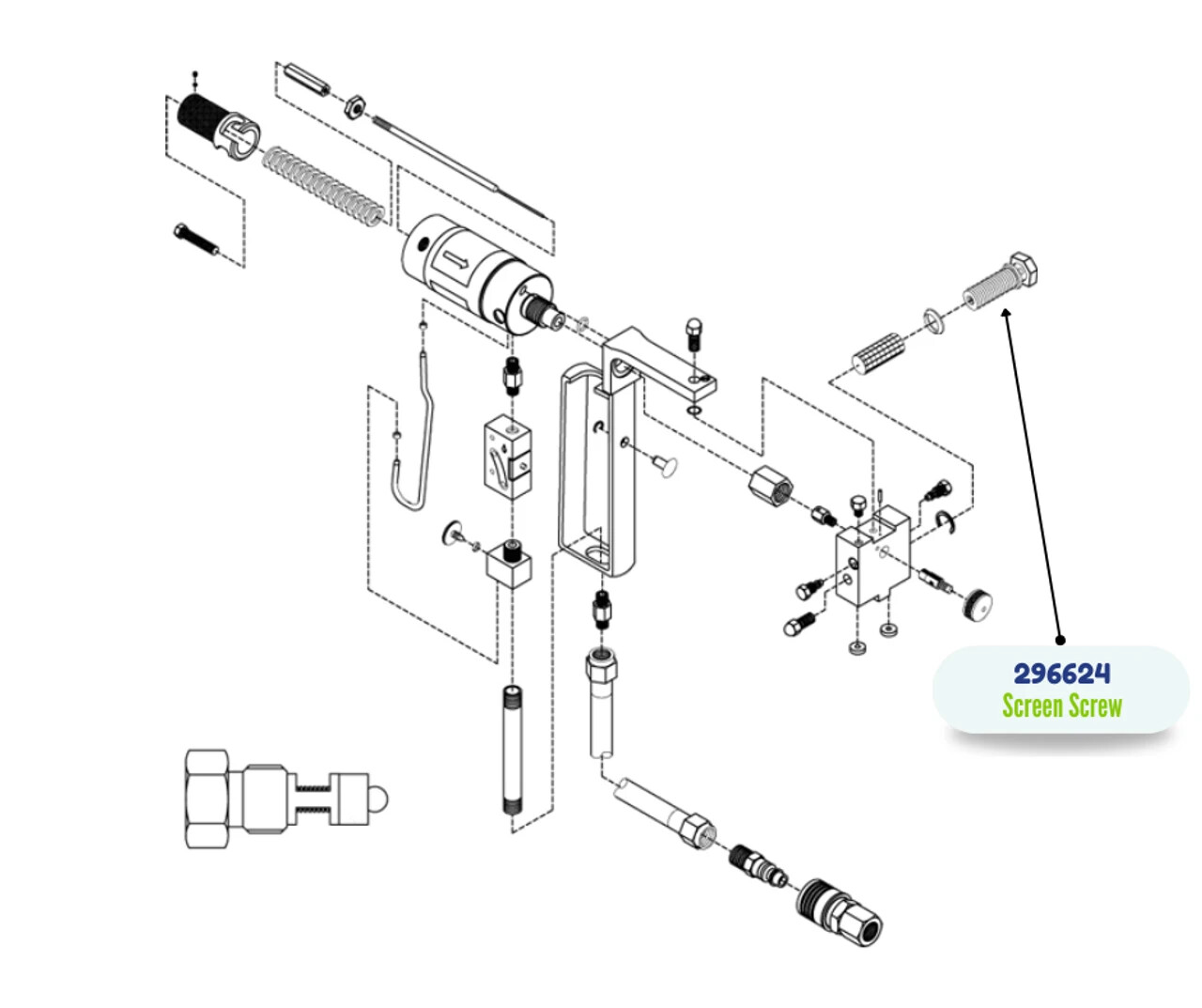 D-GUN GUN BLOCK SCREEN SCREW KIT - (296624)