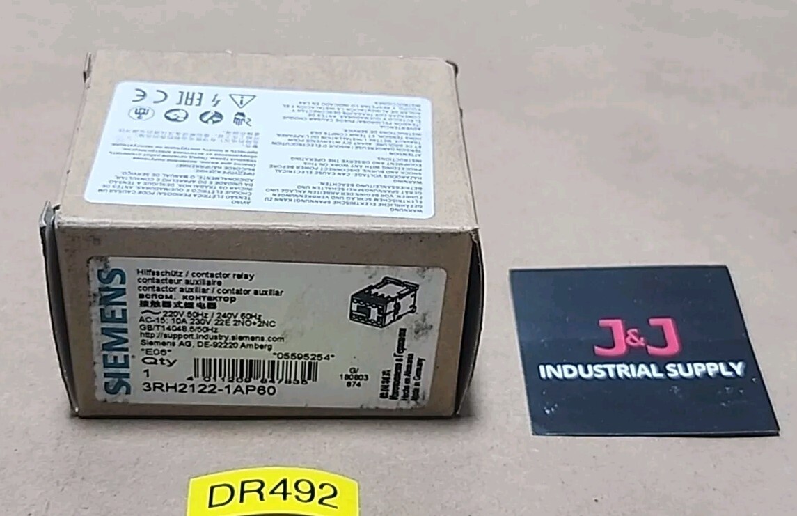 *NEW SURPLUS* Siemens 3RH2122-1AP60 SIRIUS Contactor Relay 10A 240Vac + Warranty