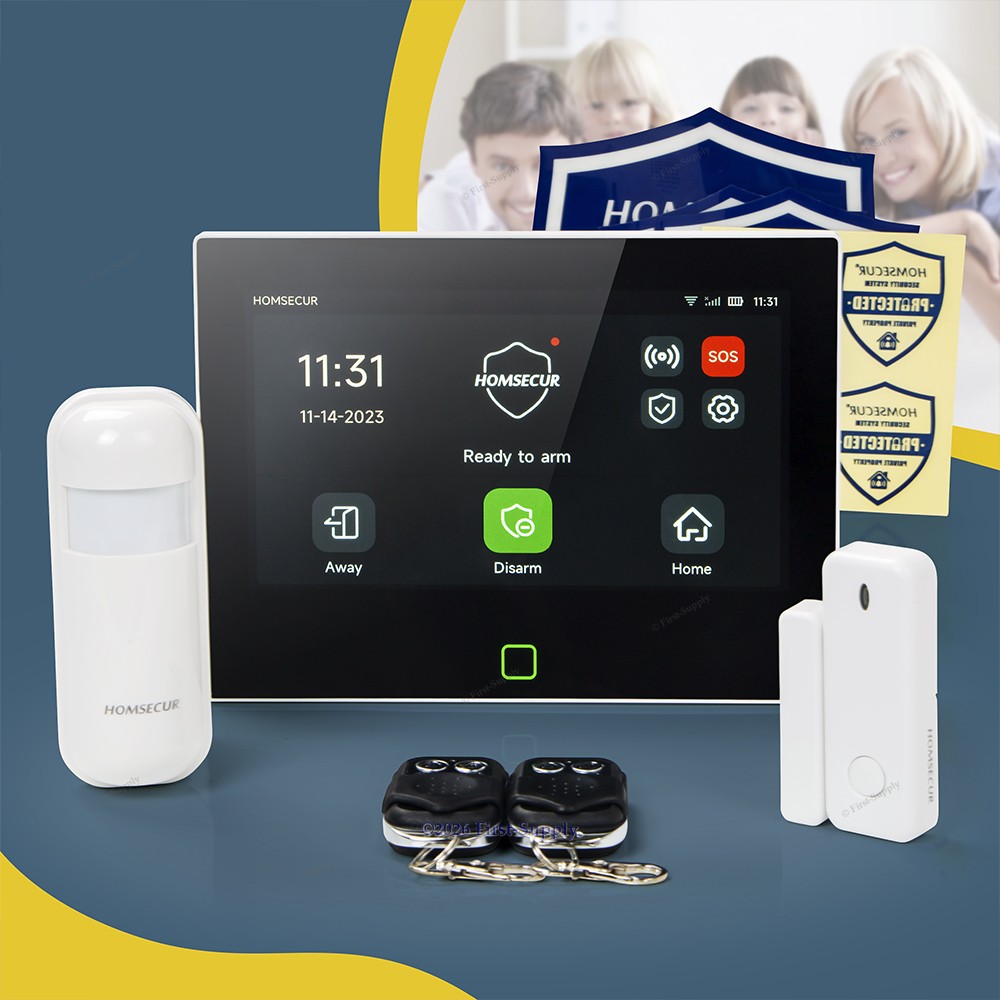 HOMSECUR Home WiFi 4G Alarm System Kit With One Wireless PIR & Door Sensor