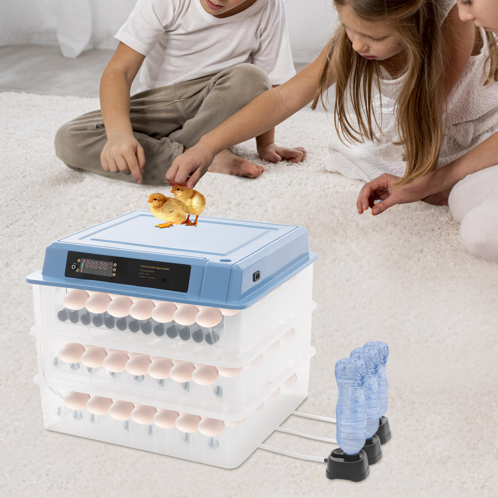 192 Egg Automatic Digital Eggs Incubator Poultry Hatcher Egg Incubating Machine