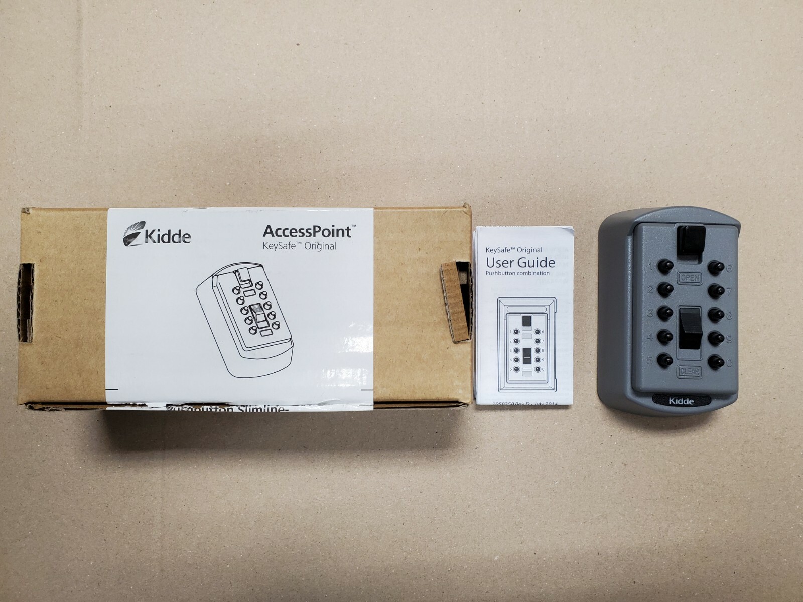 Kidde AccessPoint Pushbutton Slimline Combination KeyBox (holds two keys)