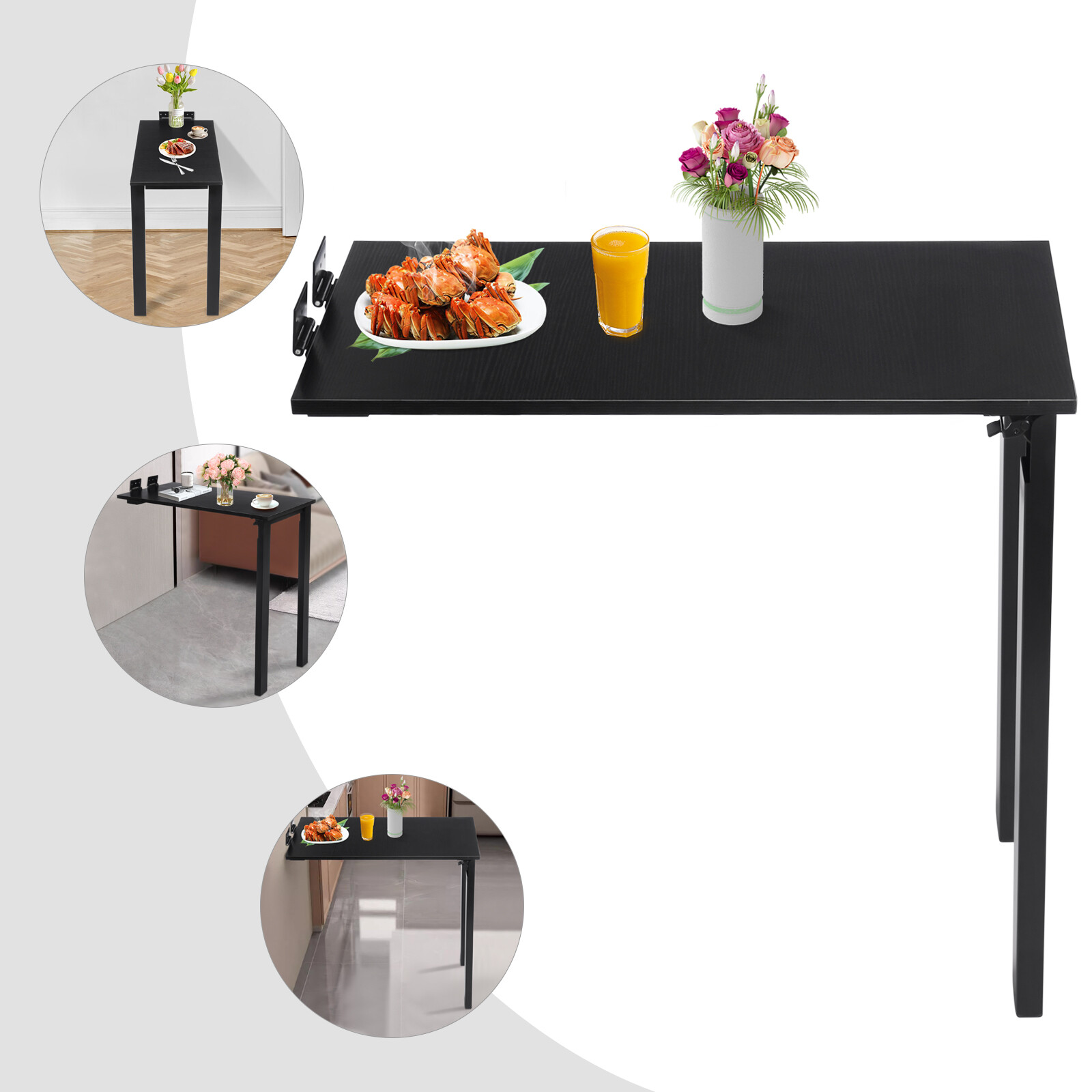 Home Wall Mounted Dining Table Space Saving Folding Dining Table Heavy Duty