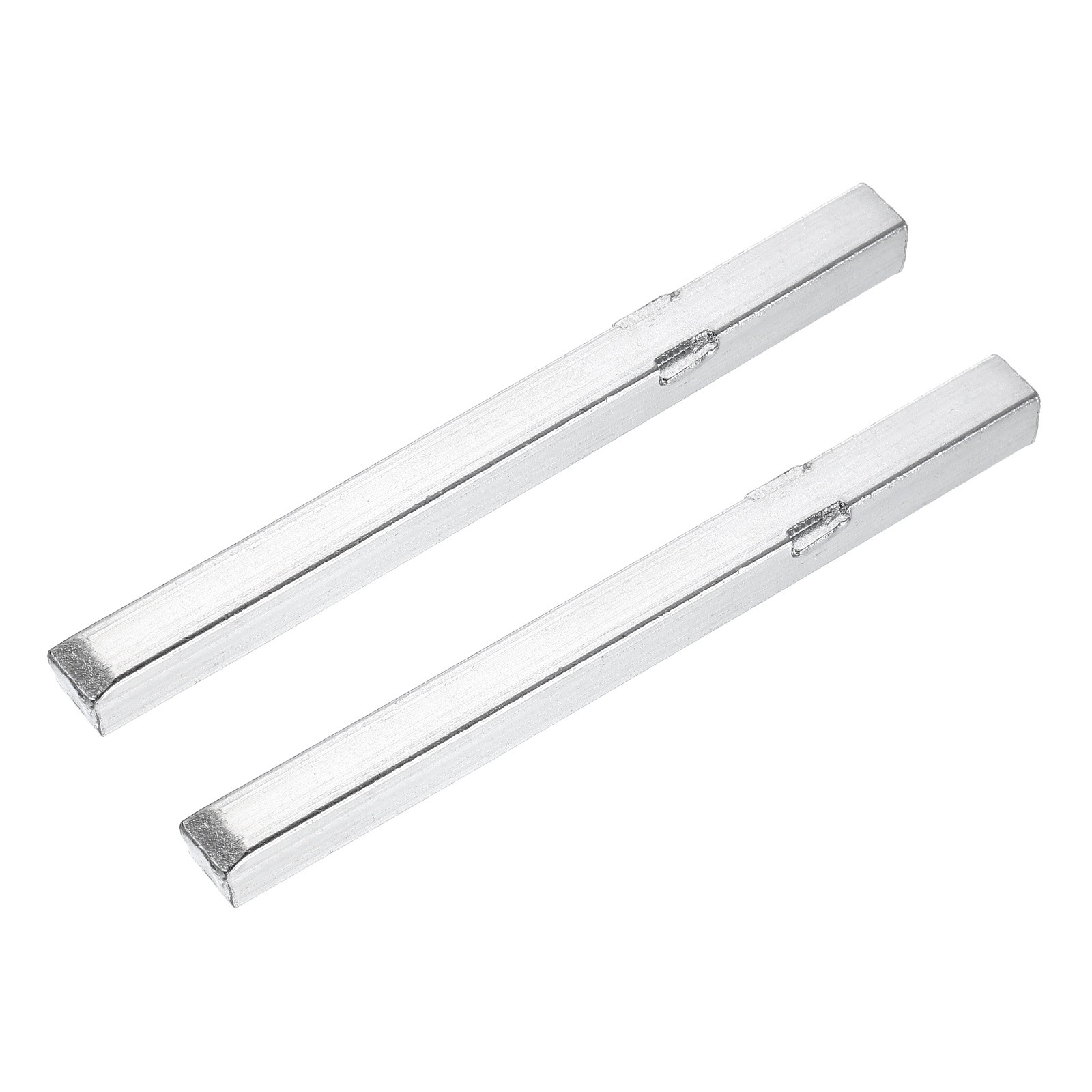 2Pcs Door Knob Spindle, 100mm Spare Door Handle Spindle Bar Replacement, Silver