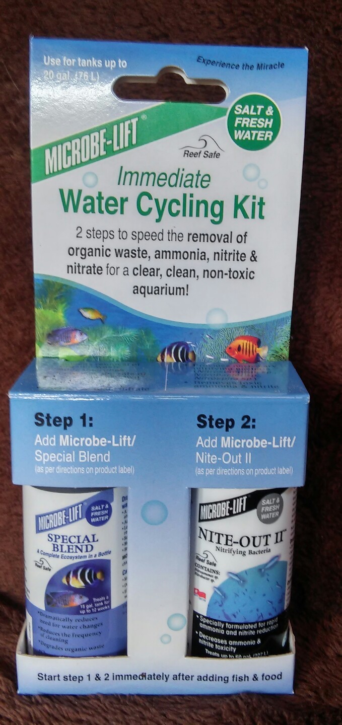 MICROBE-LIFT 2 Step Immediate Water Cycling Kit FRESH & SALT AQUARIUM up 20 gal