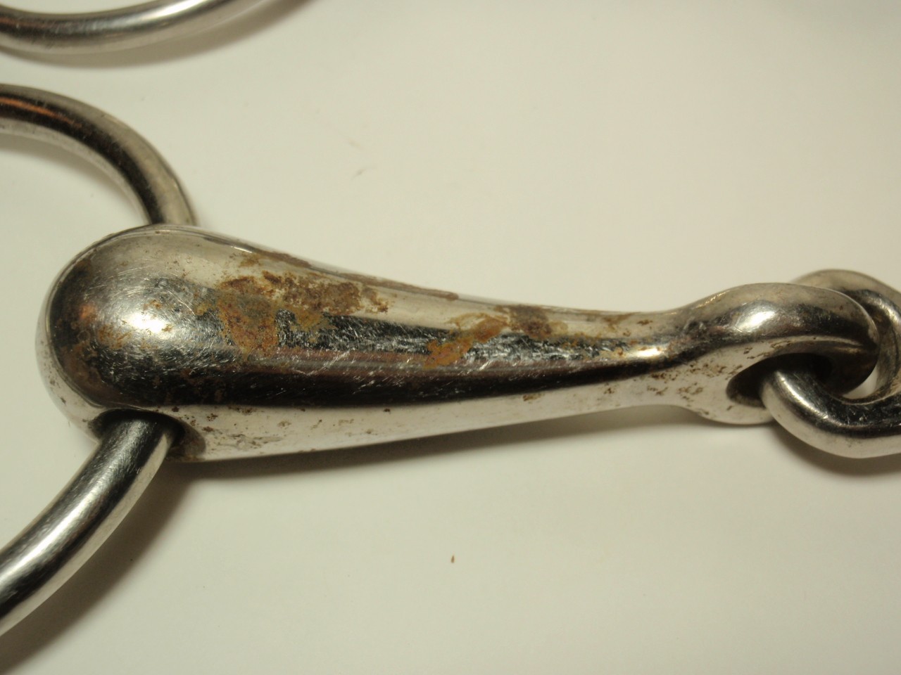 Lot 3 Equine Loose Single Joint Snaffle Ring Bit *USED*