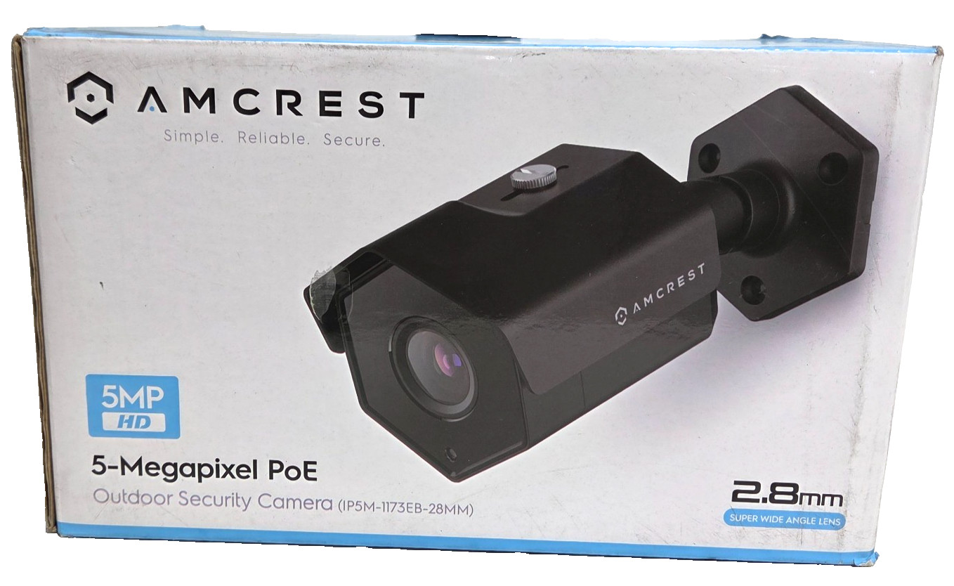 AMCREST 5MP HD 5-MEGAPIXEL POE IP5M-1173EB-28MM OUTDOOR CAMERA NEW!