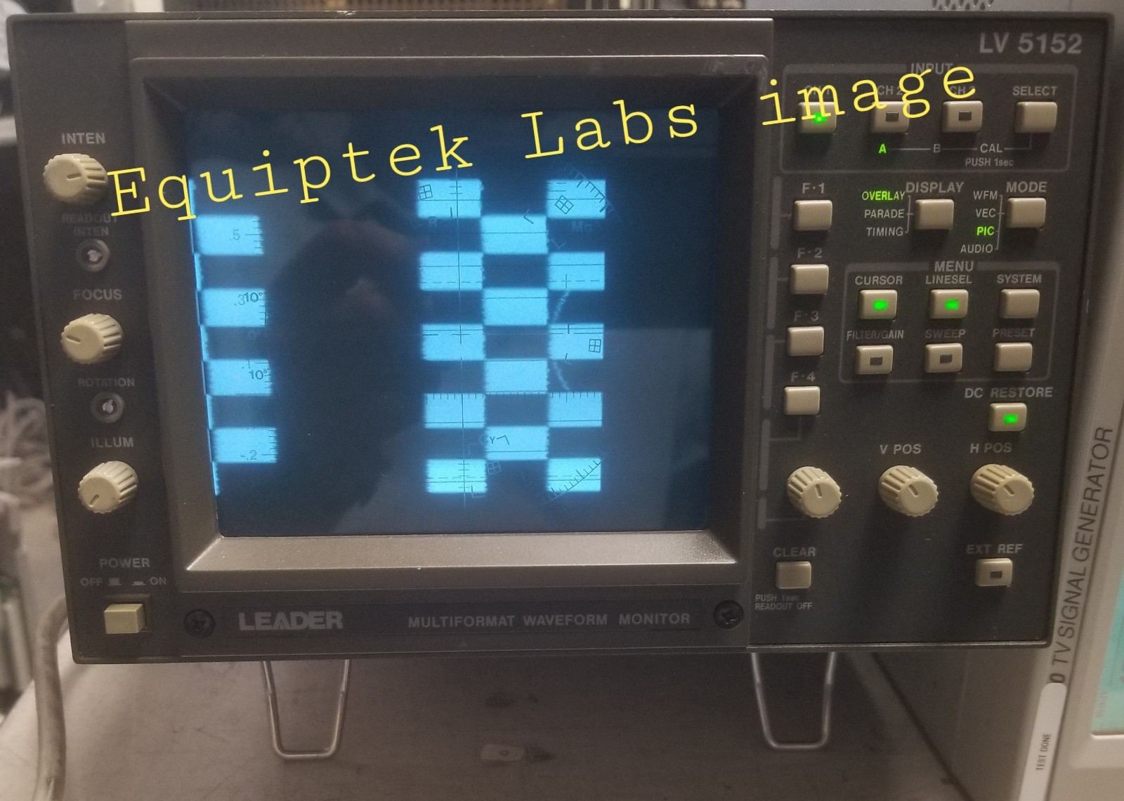 Leader LV 5152 Multiformat DTV Waveform Monitor SMPTE 274M, SMPTE 296M Y,PB,PR