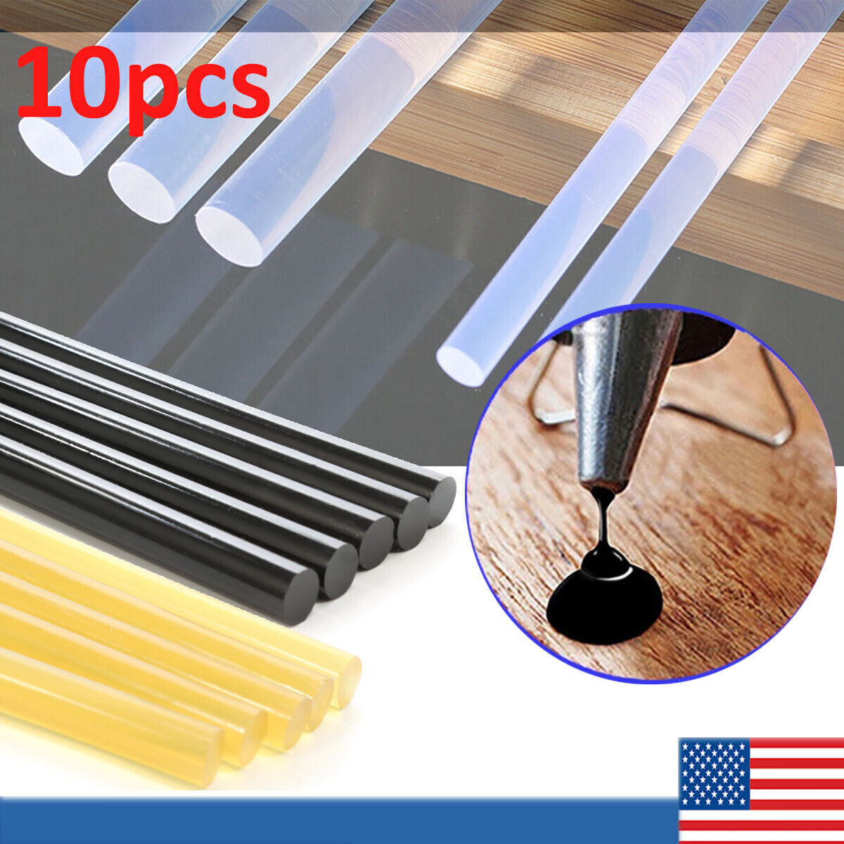 10x Hot Melt glue sticks Strong glutinosity for Glue Gun dent repair tool US