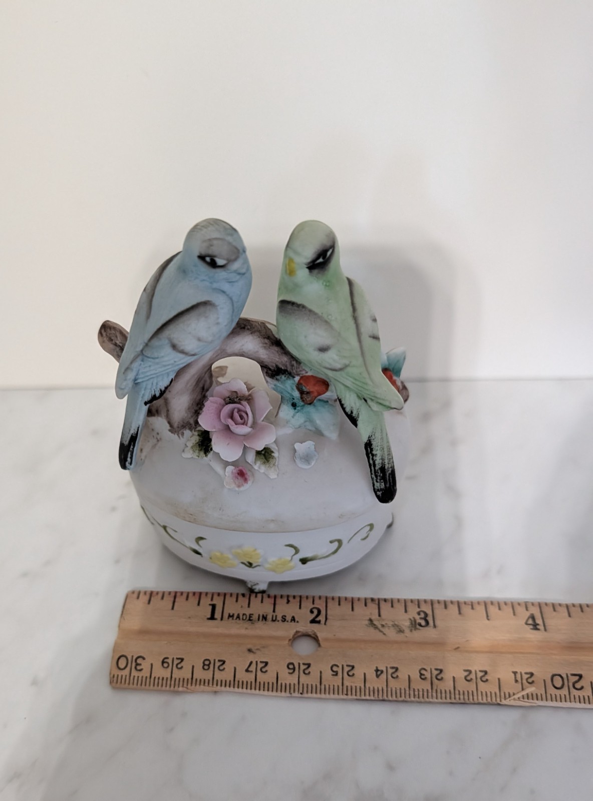Parrot Pair Two pc Trinket Box
