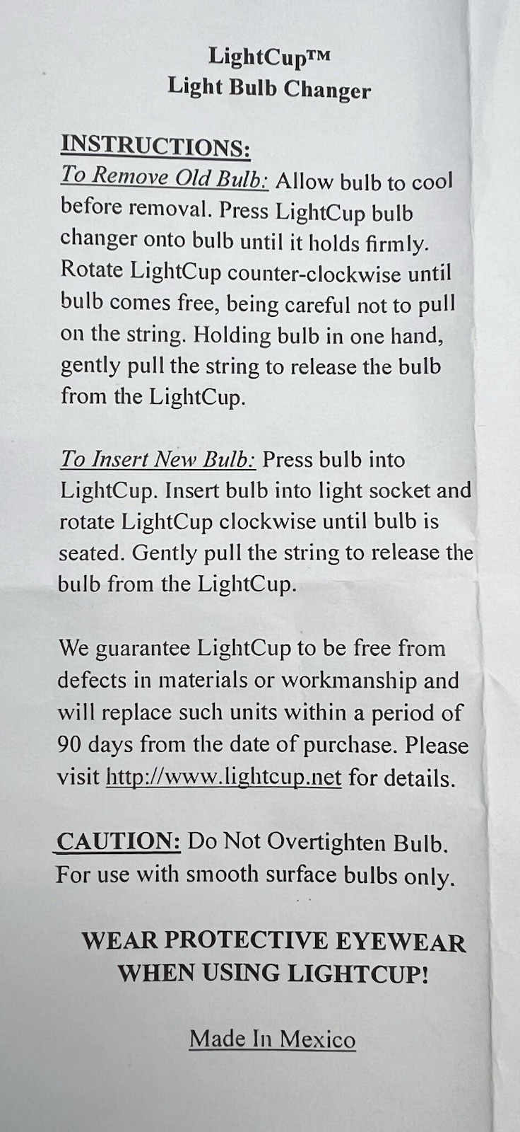 NEW LightCup (2) Piece Easy Light Bulb Changer Suction Cup Kit