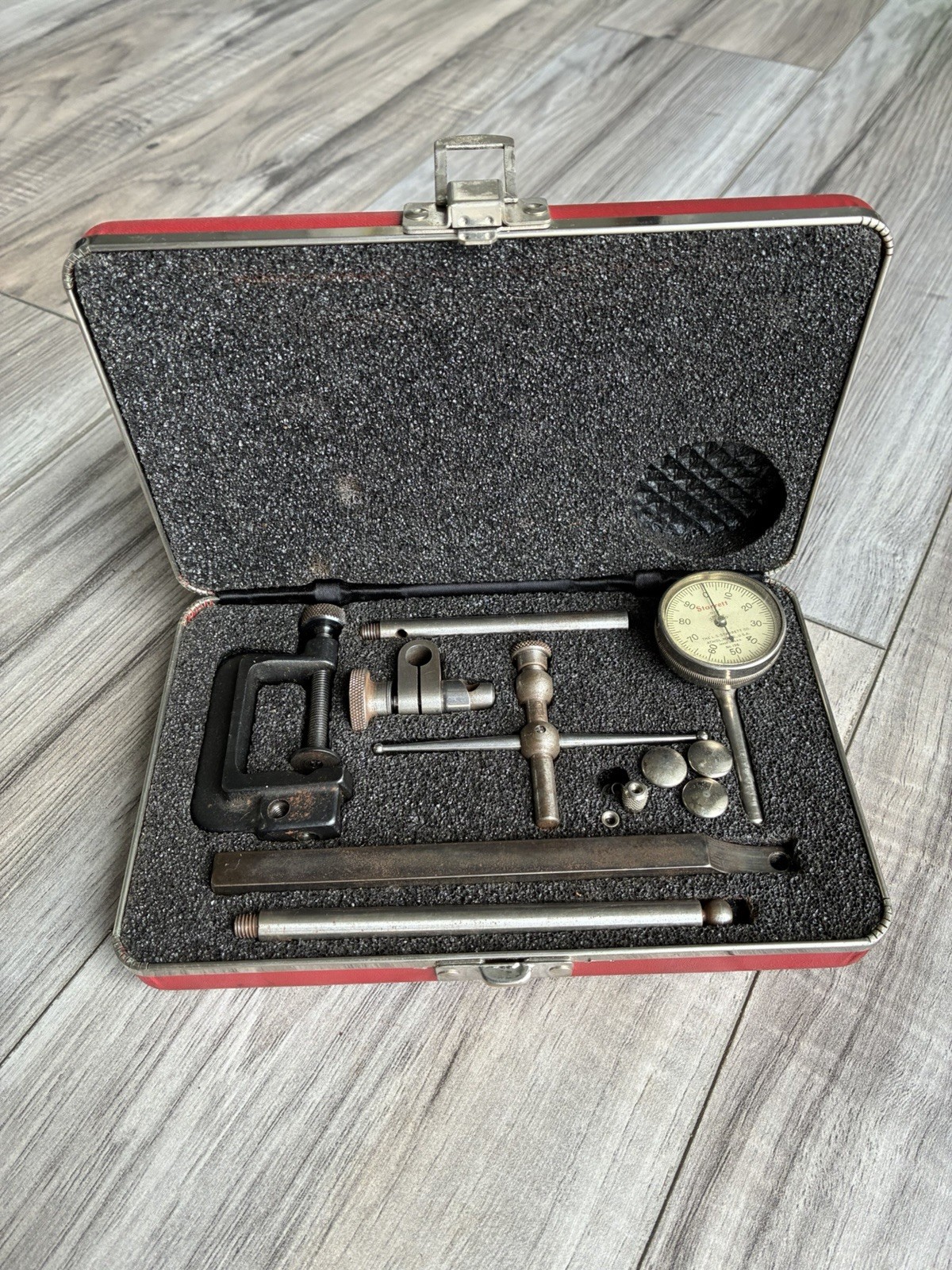 Starrett 196 Dial Indicator Set, Works, Complete