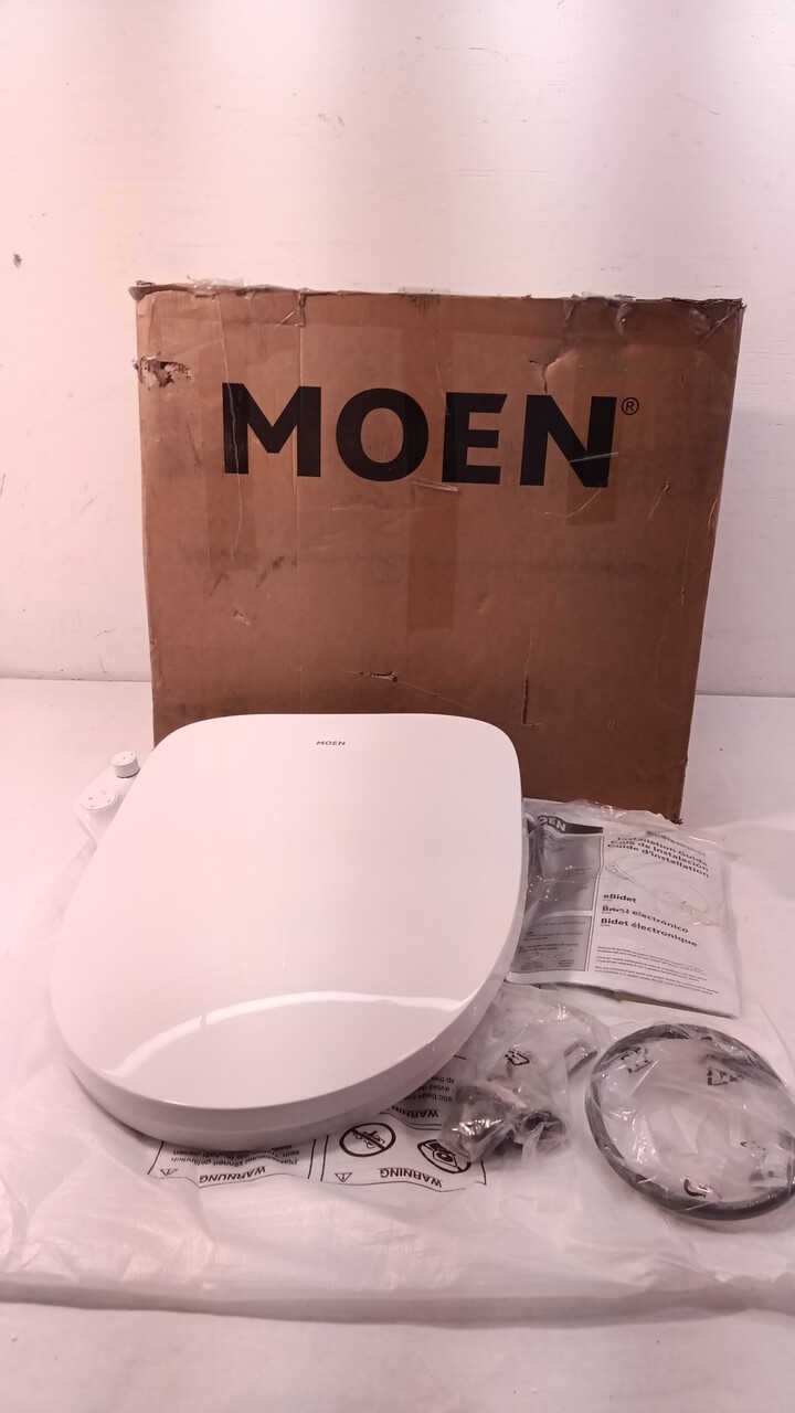 Moen EB1000 3-Series Standard Electronic Bidet Toilet Seat in White