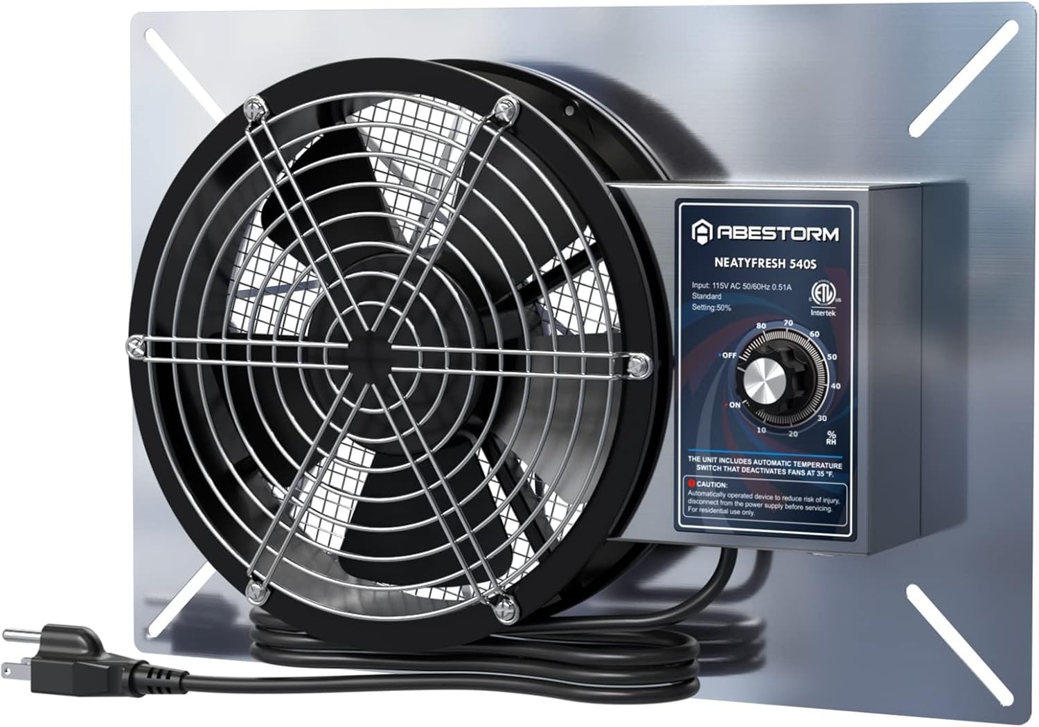 Abestorm NeatyFresh 540S Ventilation Fan for Crawlspace, Basement, Garage, Attic