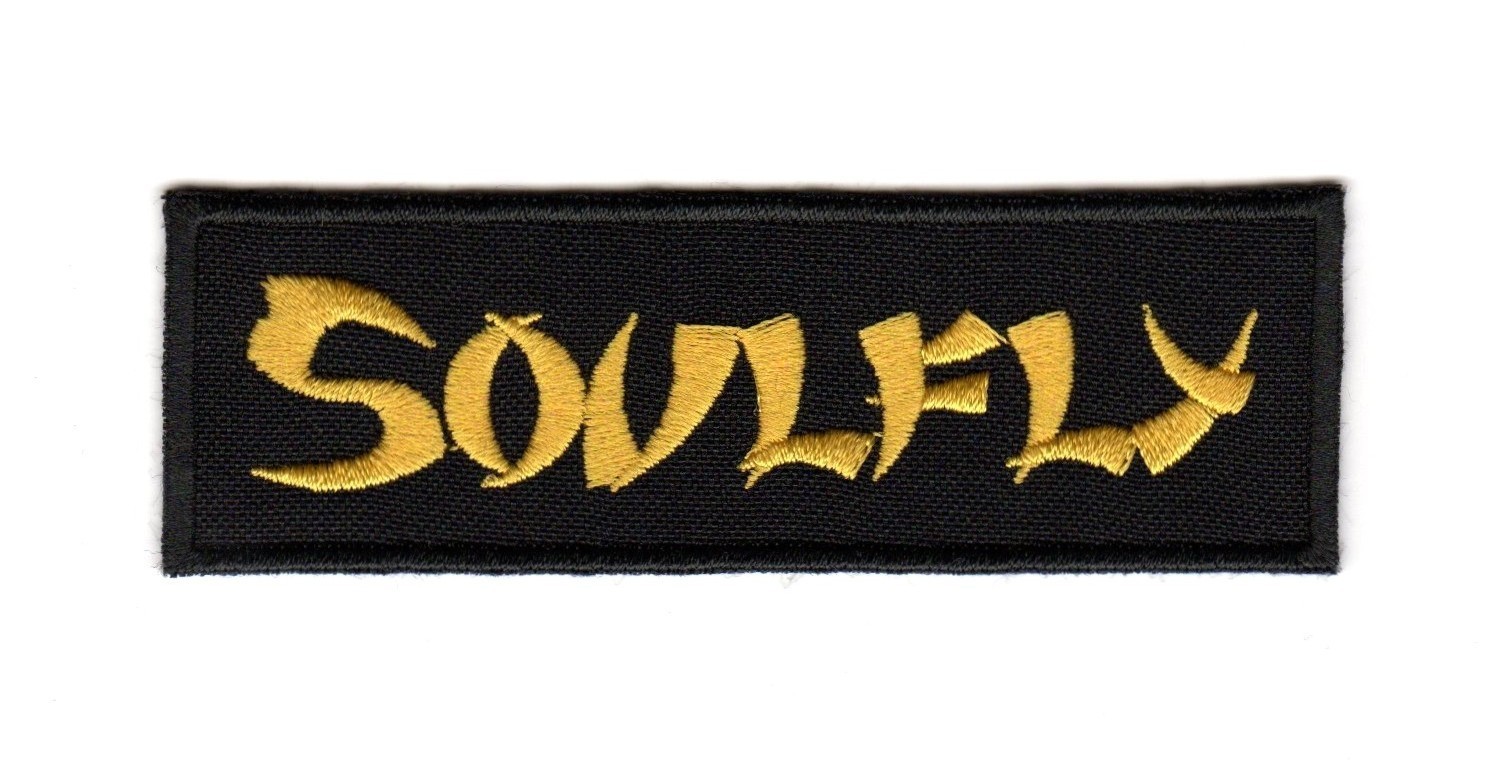 Soulfly Patch Embroidered Sew On Band Yellow Logo Heavy Groove Thrash Nu Metal