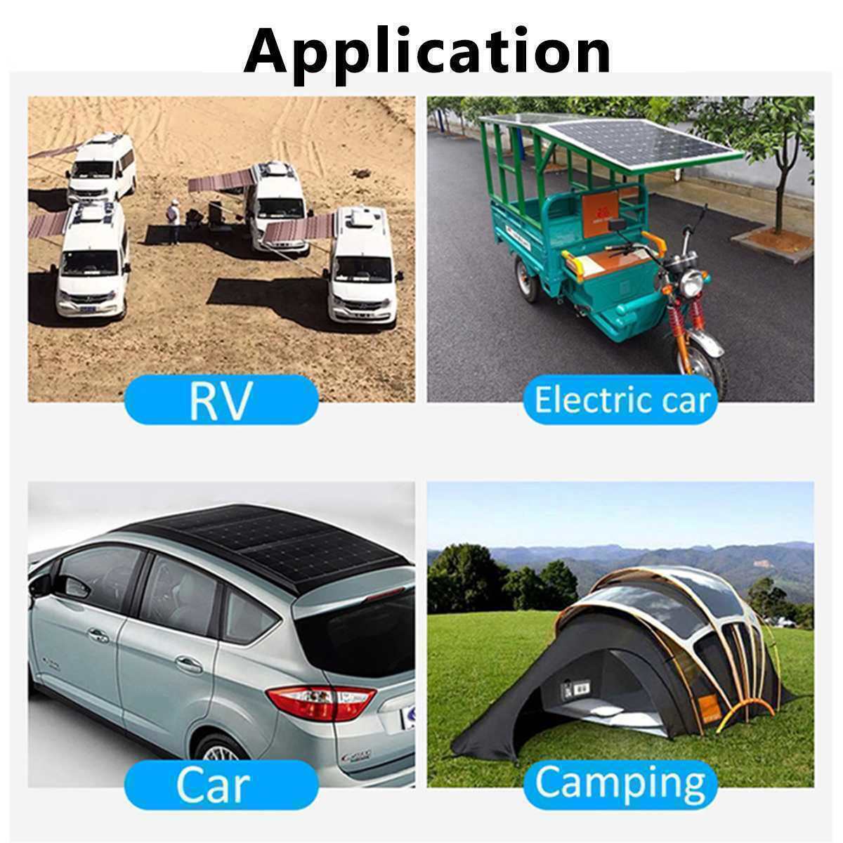 200W Solar Panel Kit 12V 100A battery Charger Controller Caravan Boat Outdoor