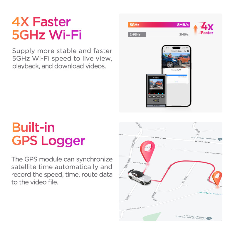VIOFO A119 Mini 2, 2K Quad HD+ Car Dash Cam