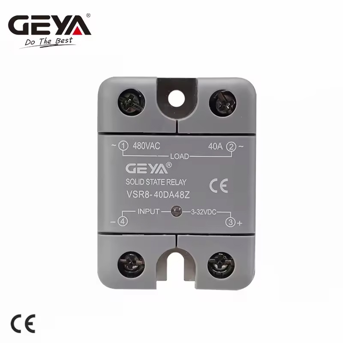 GEYA Solid State Relay Module SSR-10/25/40/60/80DA 3-32VDC to 24-480VAC VSR8-DA