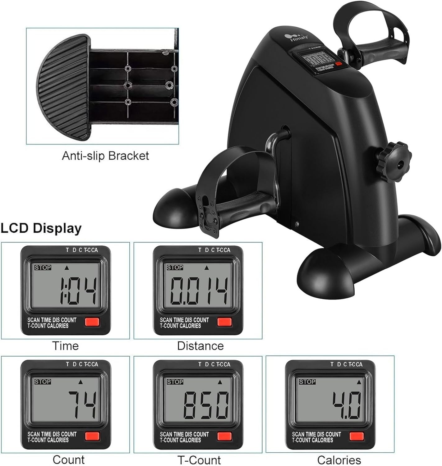Mini Exercise Bike with Adjustable Resistance – Ideal For Home & Office