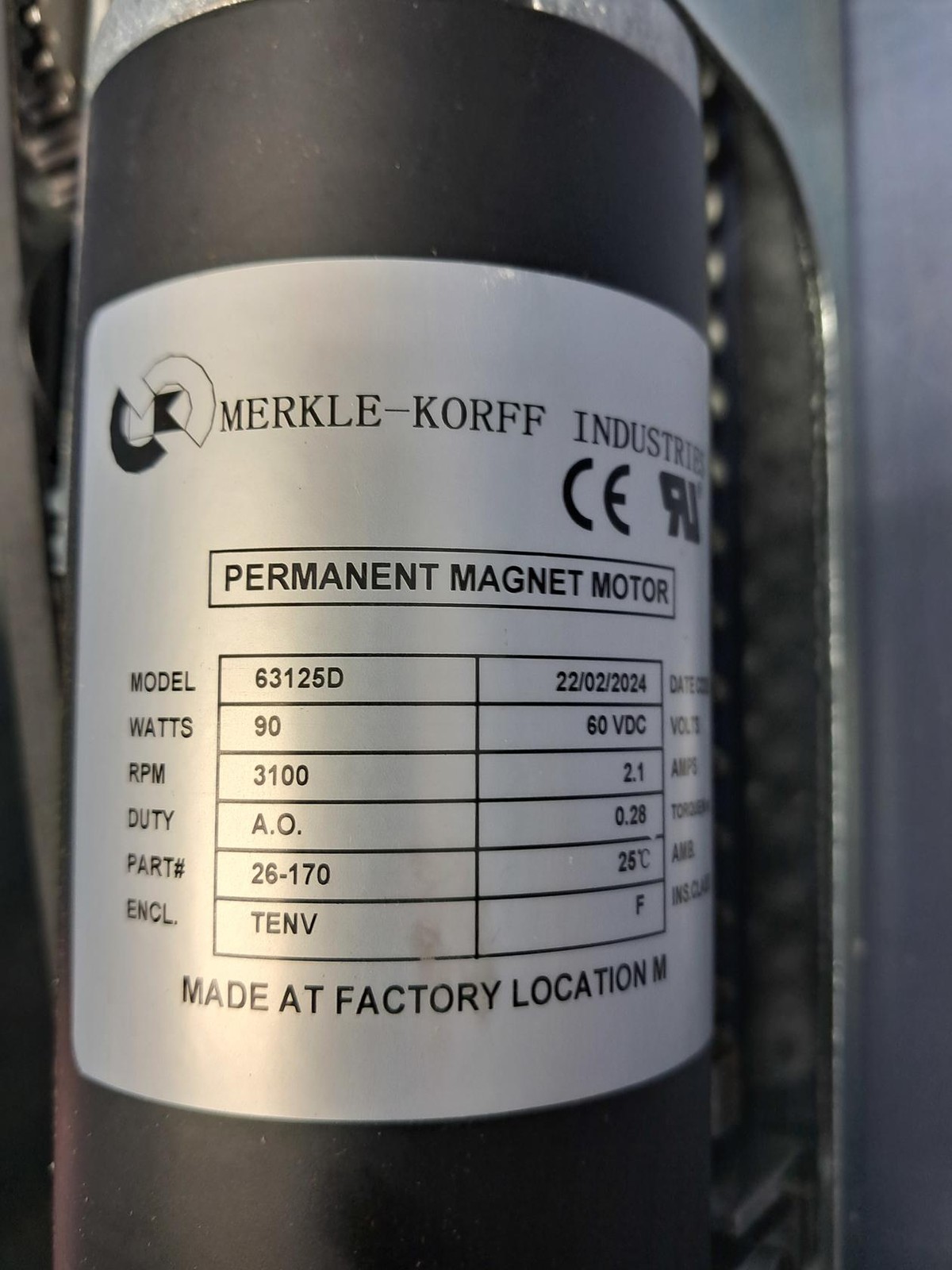 Falcon Merkle-Korff 63125D Powered Door Operator Drive Assembly