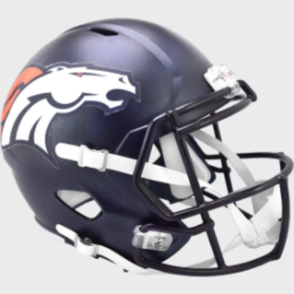 Denver Broncos Full Size Speed Replica Football Helmet Primary - NFL.