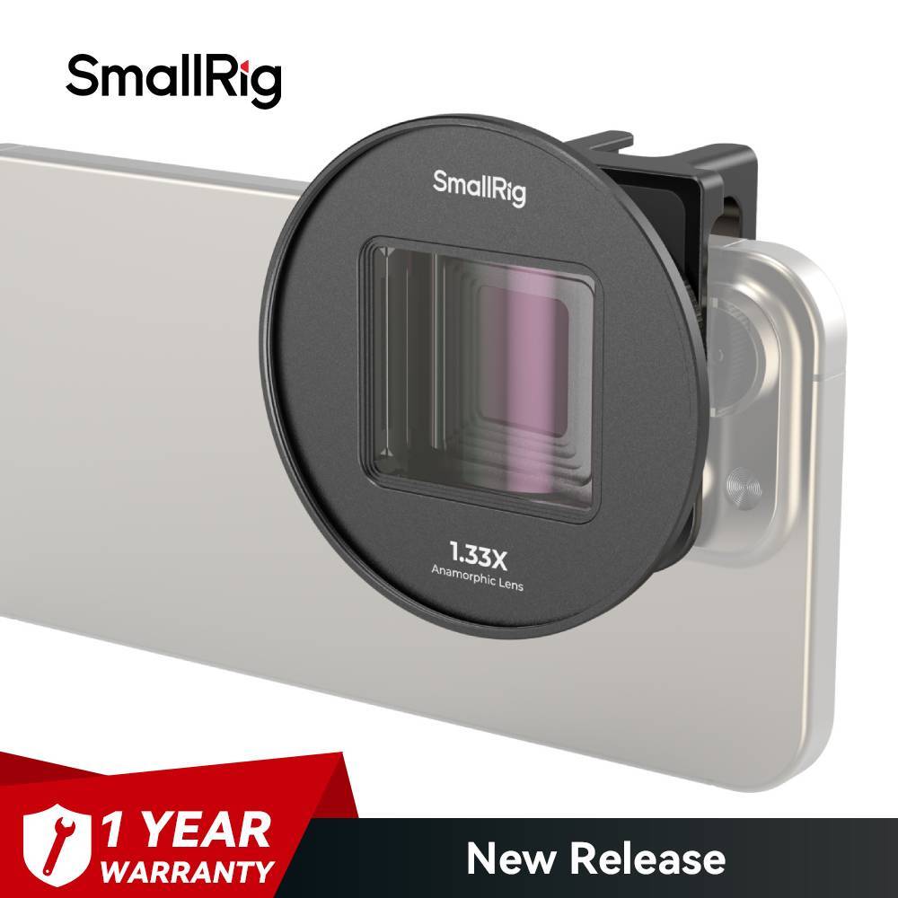 SmallRig 1.33X Anamorphic Lens for iPhone 15/14/13/12 for Samsung S21/S22