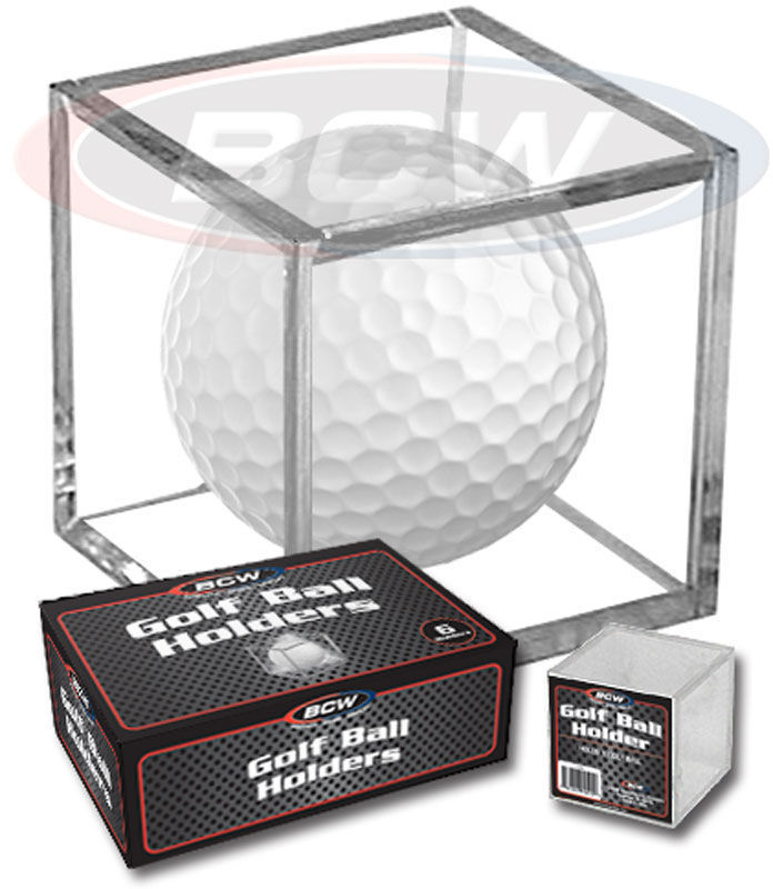New (2 PK) BCW Golf Ball Display Cube Square Stackable Holder Auto Autograph