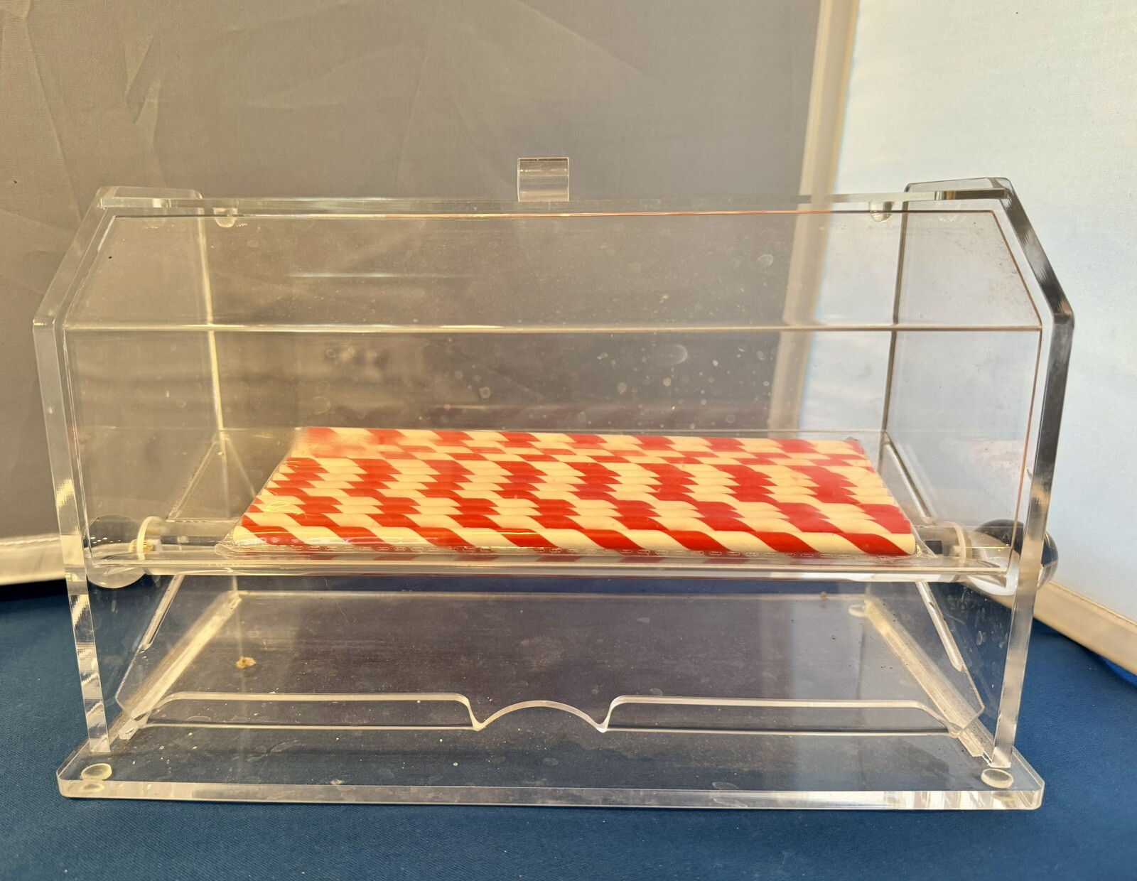 Acrylic Straw Dispenser for Unwrapped Straws - Lucite