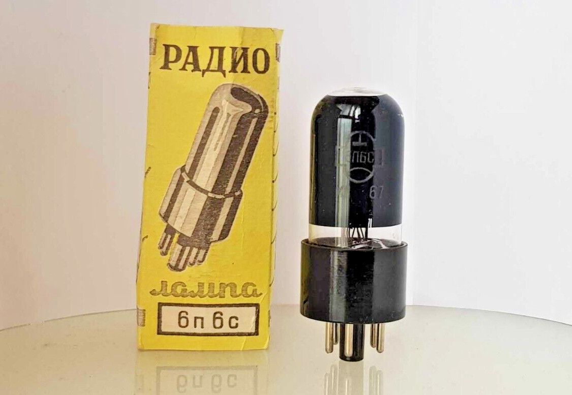 1 x 6P6S SARATOV REFLECTOR 60s Military Tubes 6V6 6AY5 587 NEW BOX
