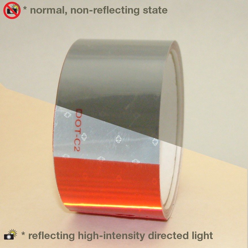 Oralite Retro-Fit Microprismatic Conspicuity Tape (V42): 2 in. x 15 ft. (11 in.