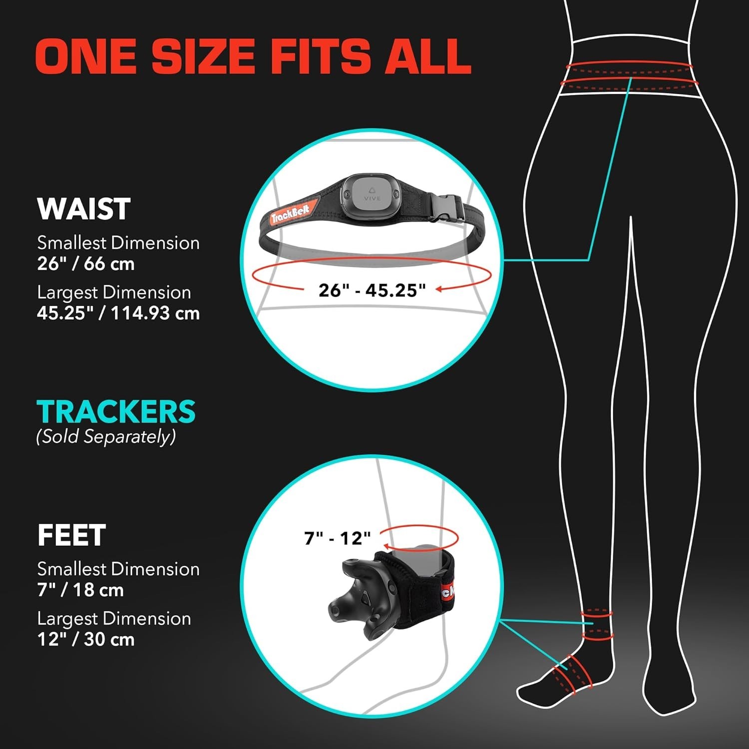 Trackstraps for Vive Tracker, VR Full Body Tracking Straps for HTC Vive Tracker