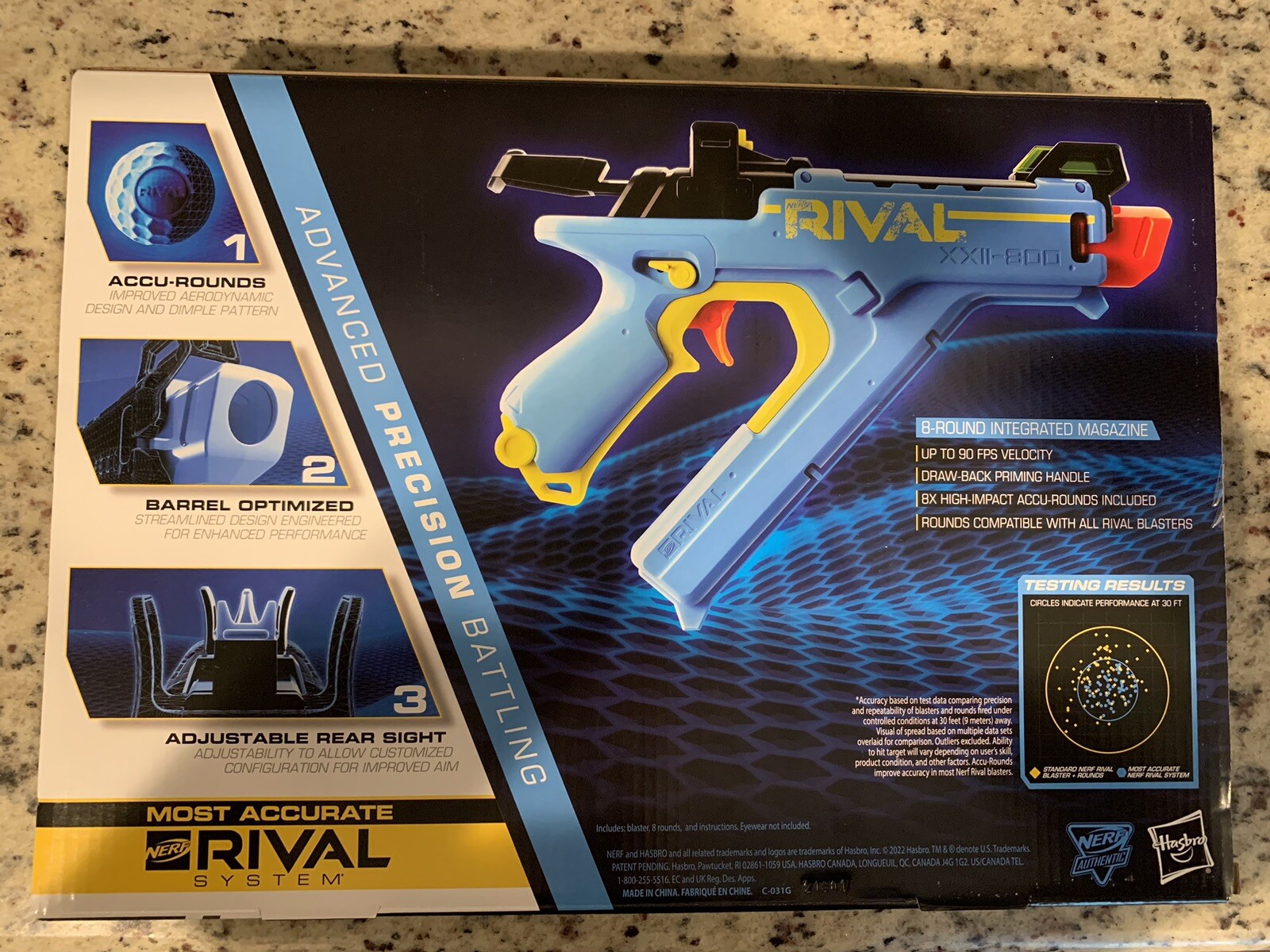 Nerf Rival Vision XXII-800 Blaster, 8 Nerf Rival Accu-Rounds