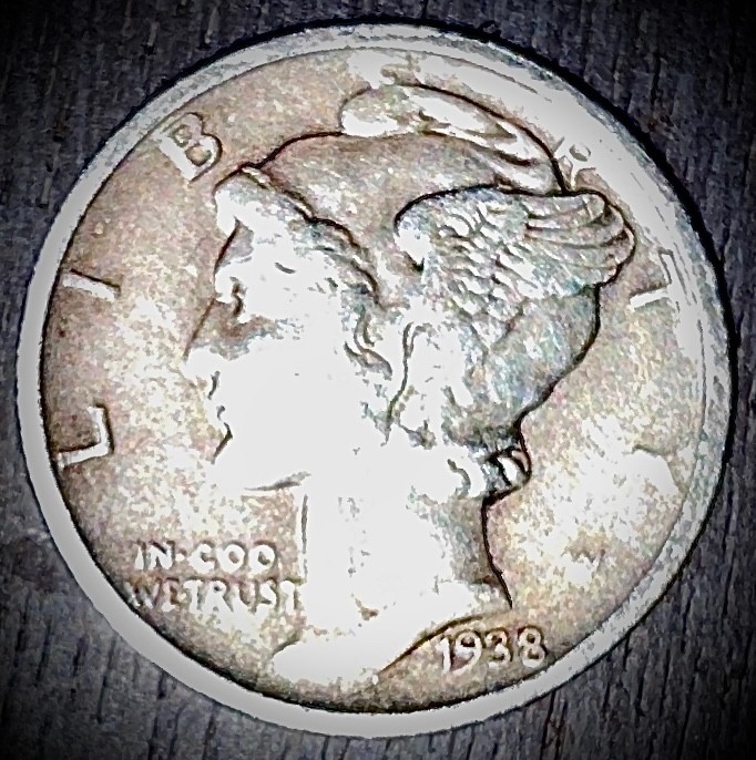 1938-S Mercury dime, 90% silver dime