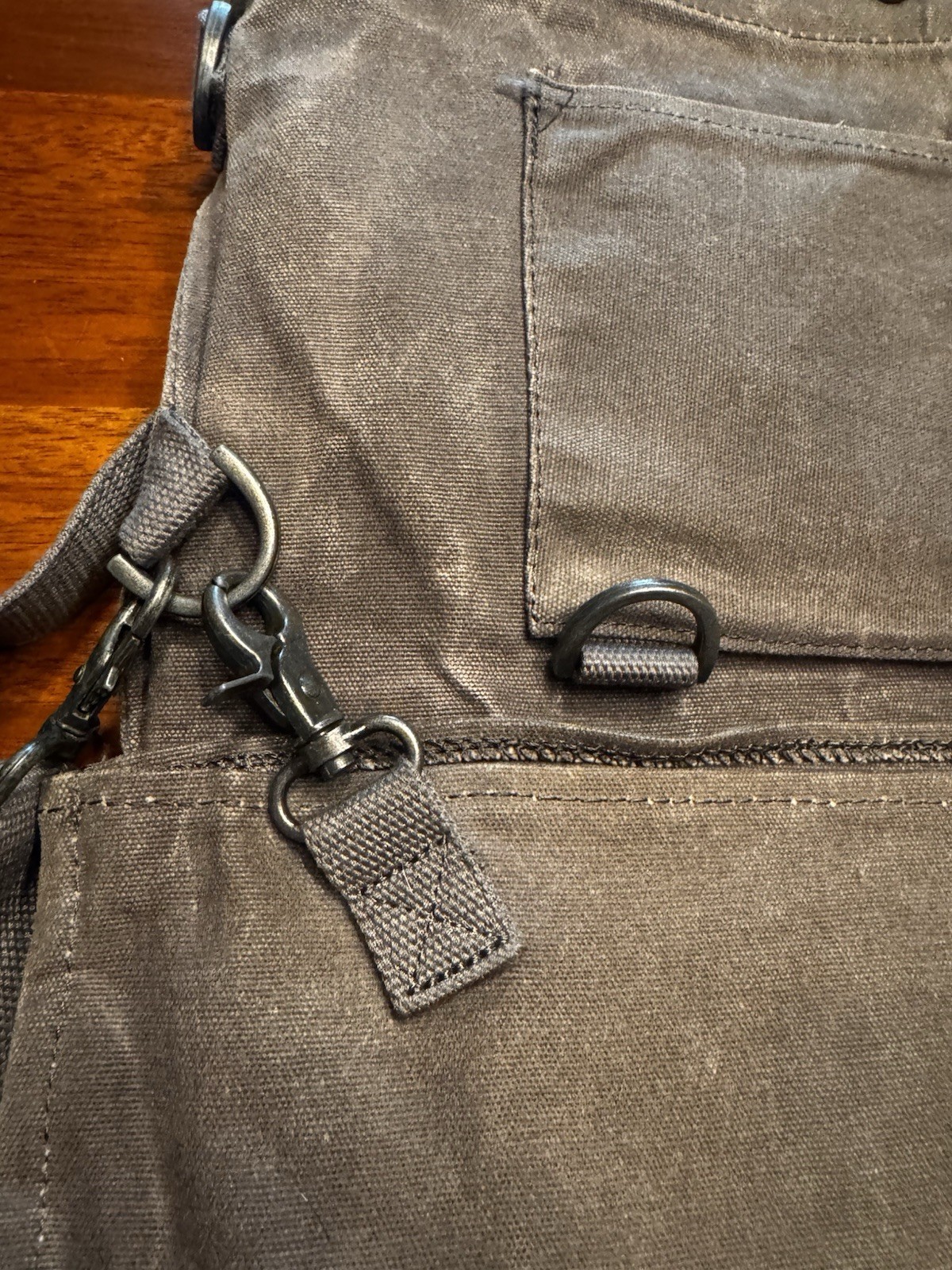 Barebones Harvest Gathering Foraging Gray Canvas Bag Backpack