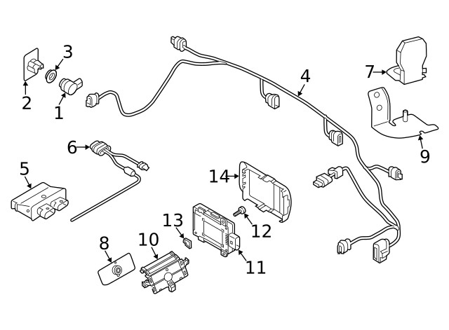 Genuine Audi Blind Spot Detection System Warning Sensor Bracket 4N0-907-693-A