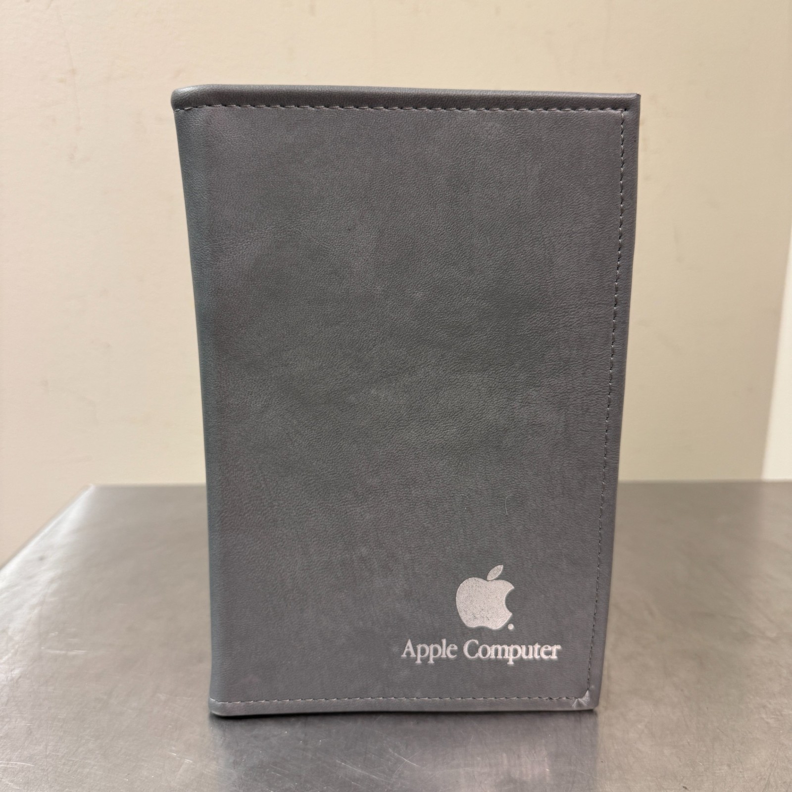 Vtg APPLE COMPUTER Grey Paper Pad Portfolio - 6" x 9" - Advertising
