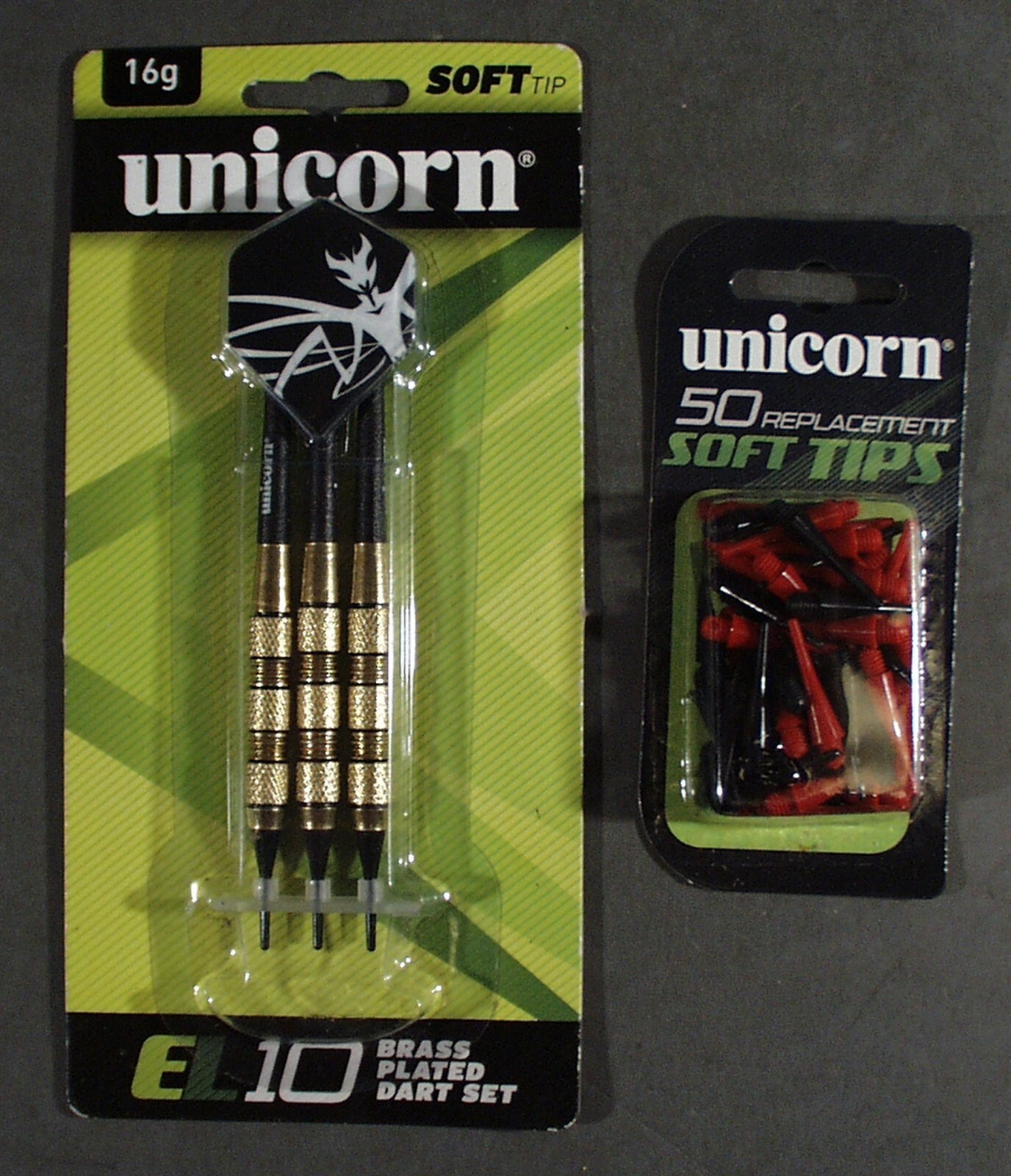 UNICORN SOFT TIP EL10 DARTS NIP & UNICORN 50 REPLACEMENT SOFT TIPS NIP