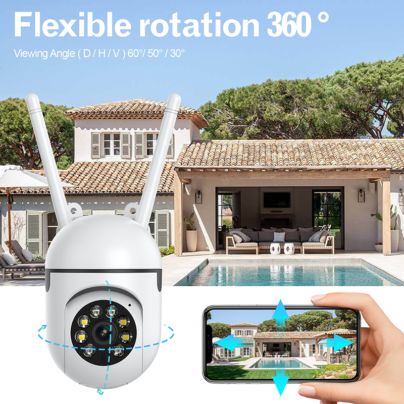 Security Camera System Outdoor Indoor Home Wireless Wifi Night Camera HD Cam-