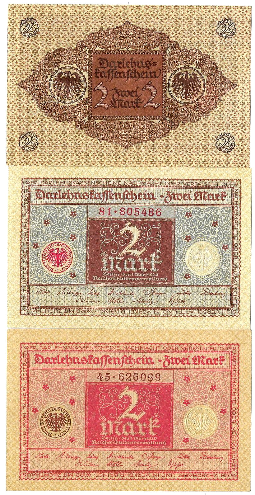 2 DIFF GEM UNCIRCULATED 1920 2 MARK NOTES @ 3.99 Buy 2 Sets for Consec #'s! RARE