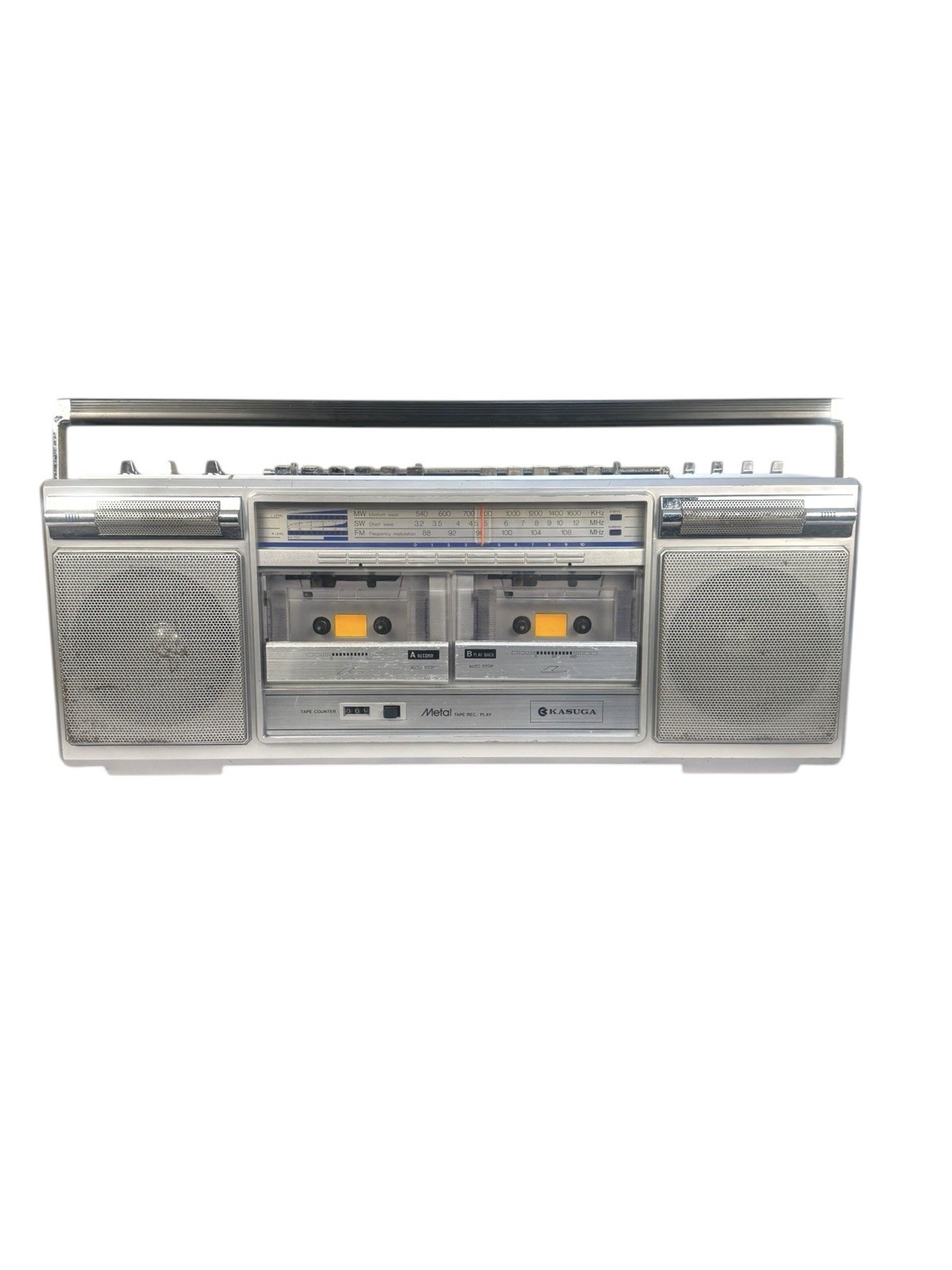 Vintage Kasuga KC-1180 stereo cassette recorder boombox PARTS ONLY