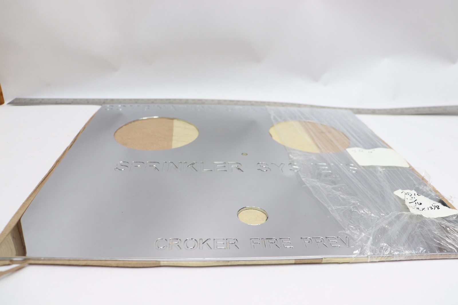 Crocker Wall Plate Combination Standpipe & Sprinkler System Polished Chrome