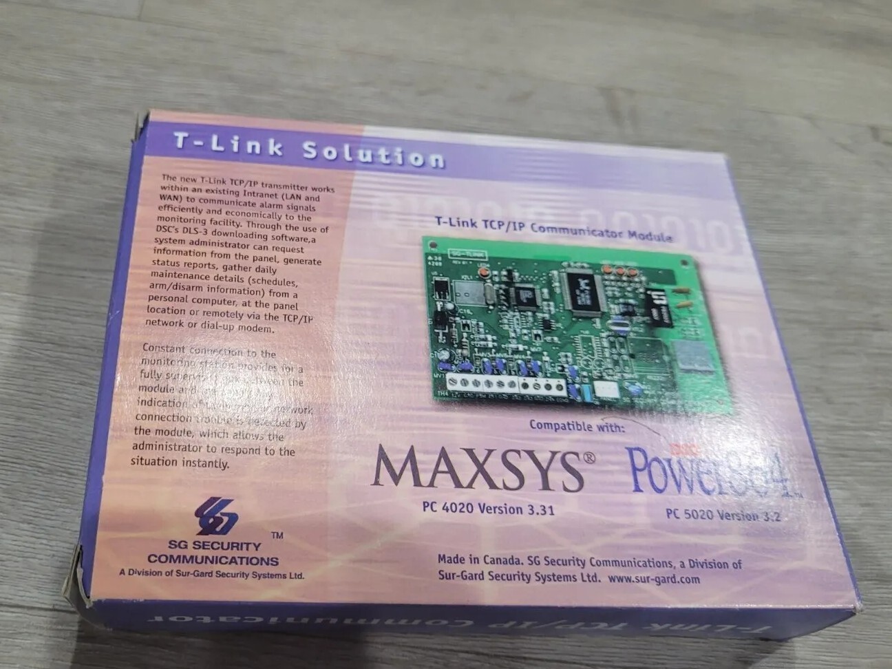 (Retail $200) Maxsys T-Link TCP/IP Communicator Module/Network Alarm Communicato