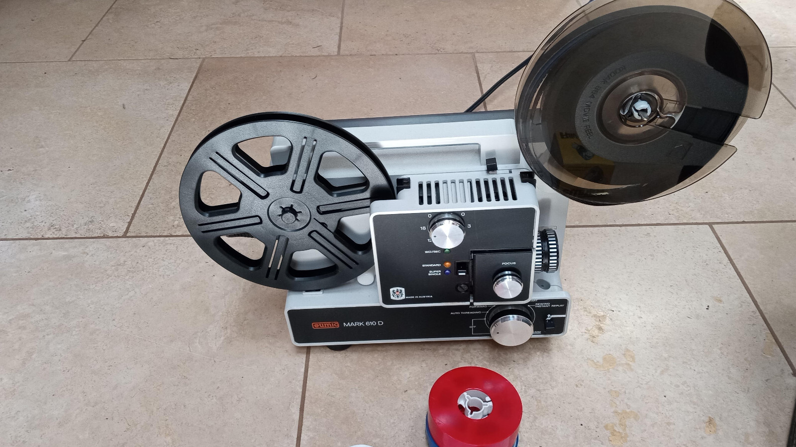 Eumig Mark 610D Projector in Excelent Condition With Reels Case Manuals Etc