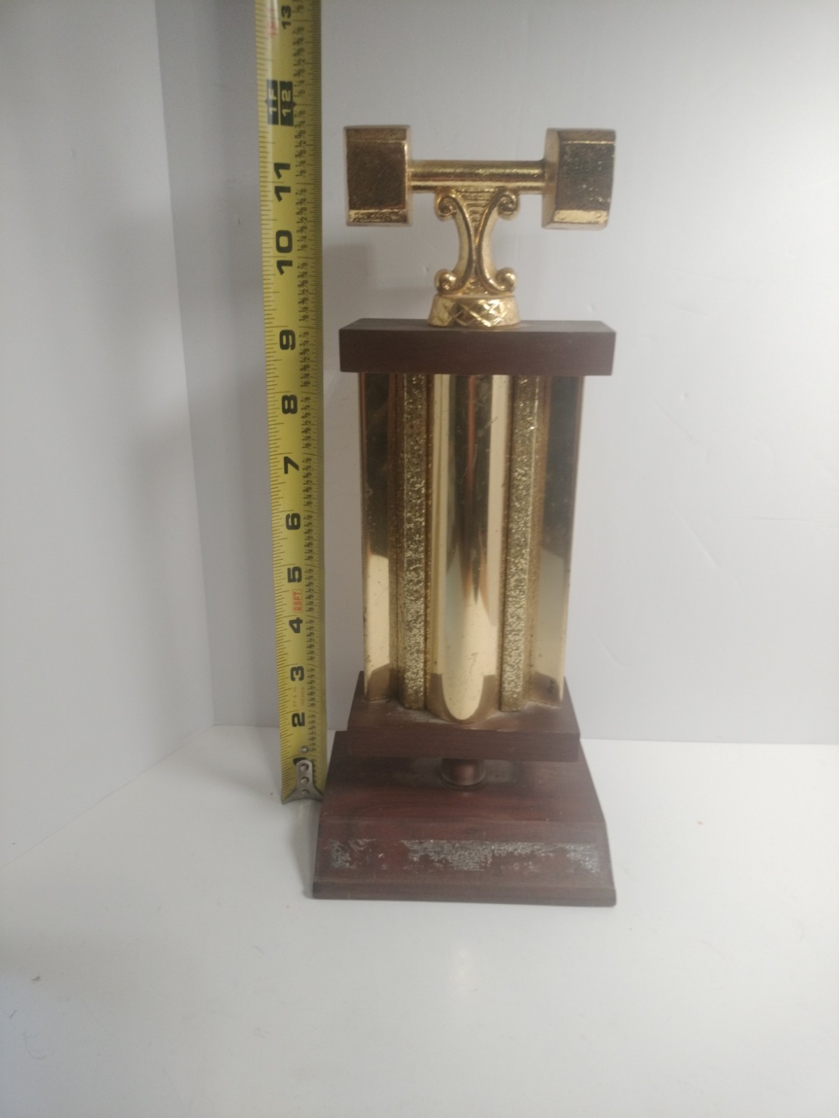 Vintage Weight Lifting Trophy Dumbbell