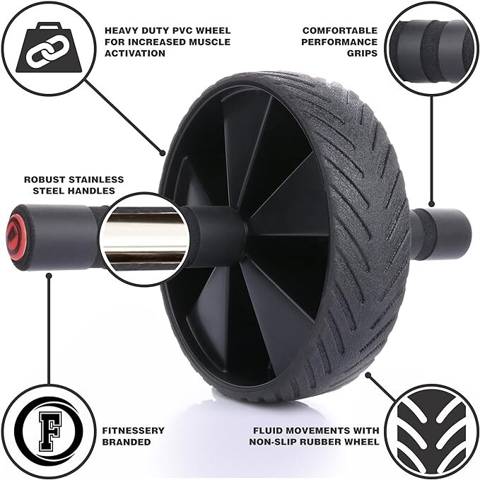 FITNESSERY Ab Roller for Abs Workout - Ab Roller Wheel Exercise Equipment - Ab W