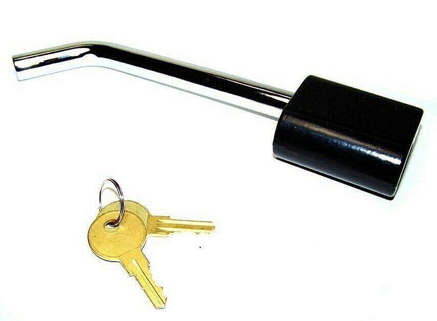 Hitch Lock 1/2" x 7-1/2" long universal trailer mount hitch pin lock 2 keys