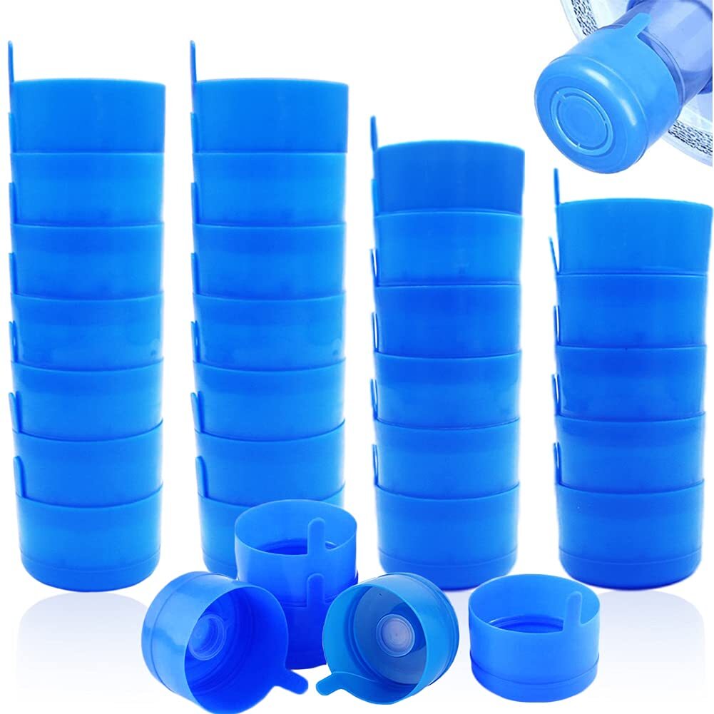 30 Pcs Non Spill Caps for 3 and 5 Gallon Water Jugs Snap On Lids Replacement