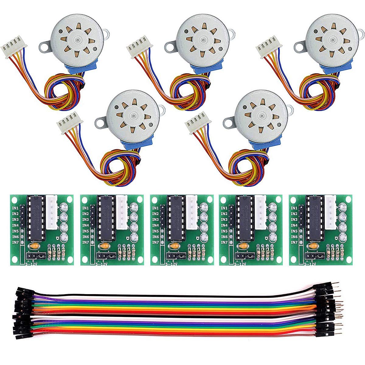 5 Sets 28BYJ48 ULN2003 5V Stepper Motor Driver Board For Arduino Project