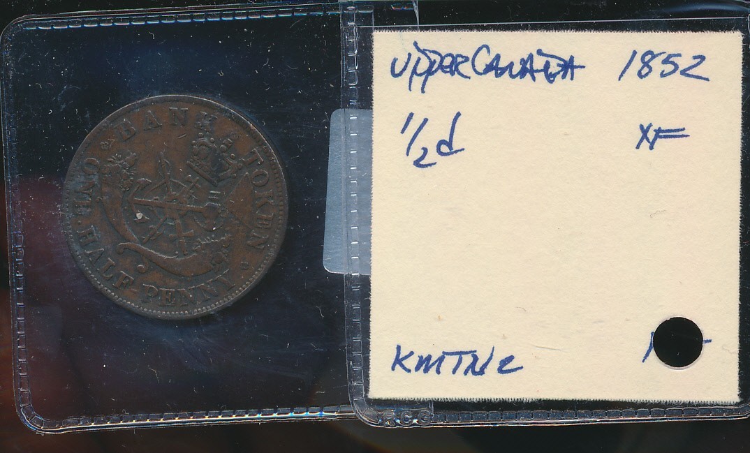 UPPER - CANADA - 1/2 PENNY - TOKEN 1852 - #4538
