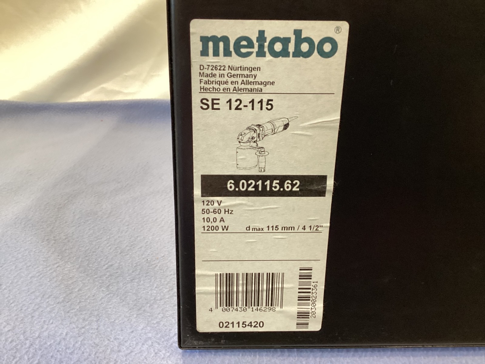 METABO SE 12-115 SET BURNISHING MACHINE