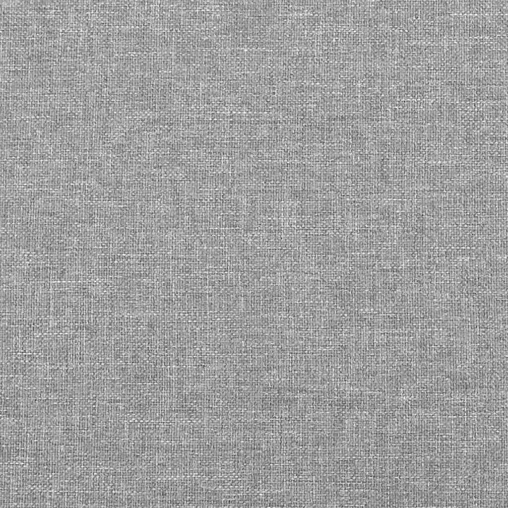 Bed Frame Light grey 100% polyester, plywood, engineered wood King